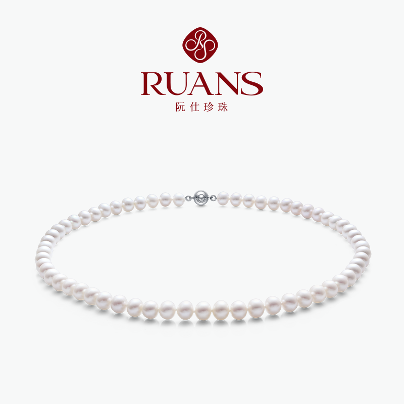 RUANS/阮仕如梦正品强光天然淡水珍珠项链秋冬女锁骨时尚款妈妈链