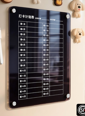 可擦写减肥计划冰箱贴赠送画笔