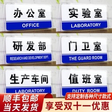 办公室门牌亚克力标识牌企业公司单位部门标牌温馨提示墙贴标语总经理室标志铭牌学校会议指示牌子科室可定制