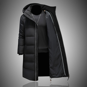 2025冬季新款TR面料长款连帽羽绒服加厚90白鸭绒9831-P425镂空图片
