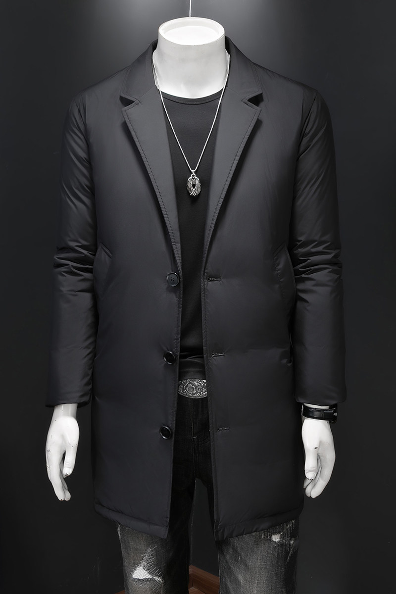 超柔超轻2025冬季新款西装领中长款羽绒服男9827-P325假模,男装西服套装,钱塘6023