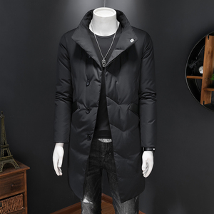 2025冬季男士立领中长款白鸭绒羽绒服1001-P280 假模长期有货图片