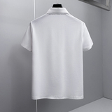 26夏季新款拉链纯色商务冰丝无痕修身POLO衫翻领短袖3011-P88挂拍，男装T恤，钱塘6023