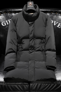主推2025商务加厚新款男士中长款90白鸭绒羽绒服9818-P355沙发图图片
