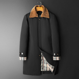 新款老钱风可脱卸灯芯绒拼接双领中长款羽绒服男9828-P345 平铺,男装羽绒服,钱塘6023,钱塘大厦