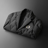 2024冬季新款西装领刺绣男士90白鸭绒羽绒服8896-P245有视频，男装羽绒服，钱塘6023