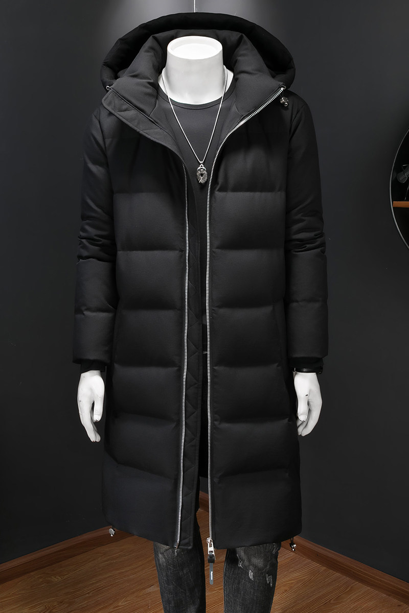 2025冬季新款TR面料长款连帽羽绒服加厚90白鸭绒9831-P425假模,男装羽绒服,钱塘6023