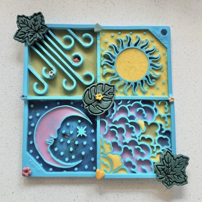 美国进口sodapup四格拼图日月星狗狗丰容舔垫