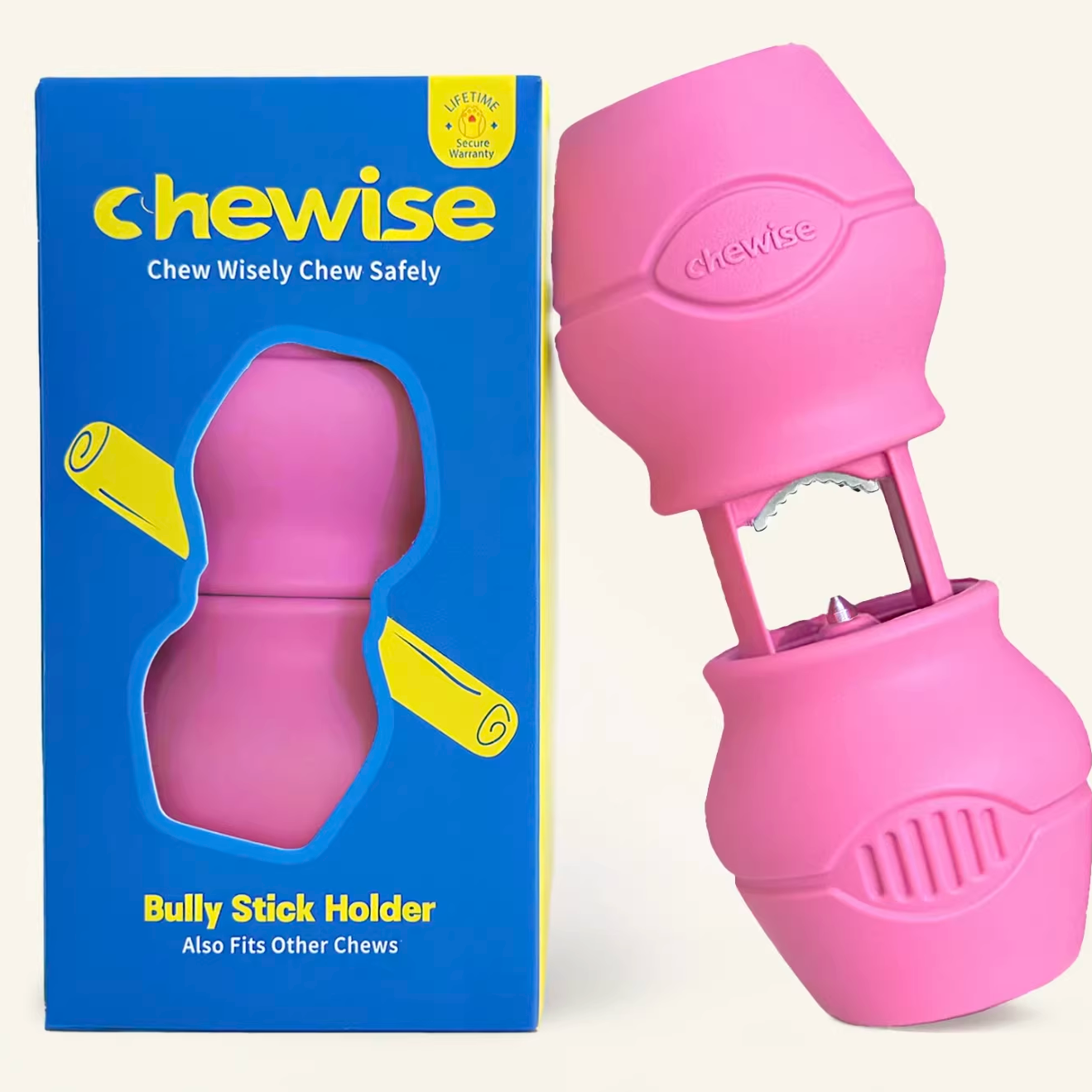 美国Chewise狗狗夹骨器骨头夹耐咬夹得住磨牙棒固定器狗爪免脏