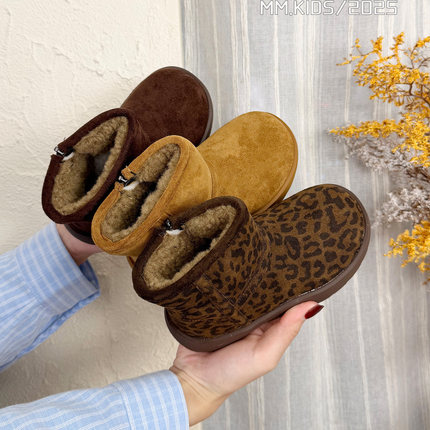 雪地靴儿童2025冬季新款男童加绒加厚大棉鞋防水女童短靴公主棉靴