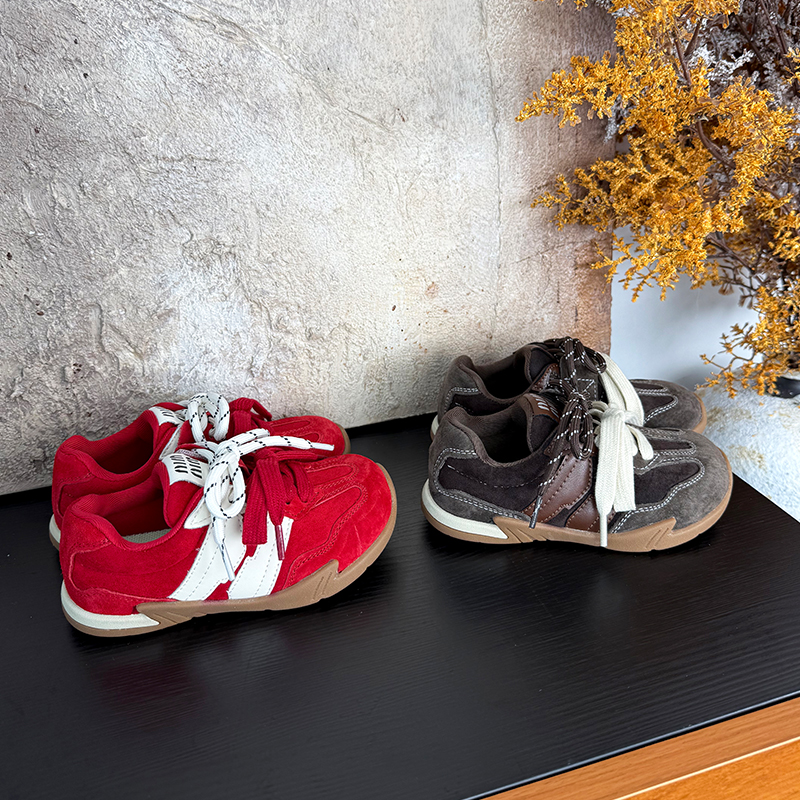 女童德训鞋真皮复古2025秋冬季