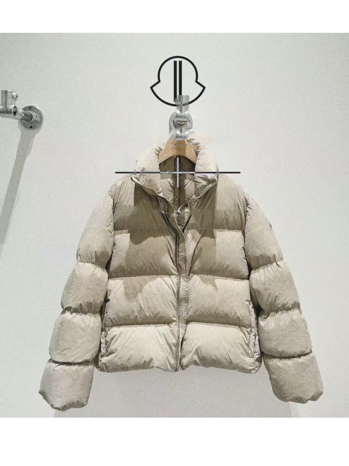 thumbnail for Top 800 puffs! 23FW RO style Mengjia* co-branded stand-up collar 90 white duck down jacket unisex short