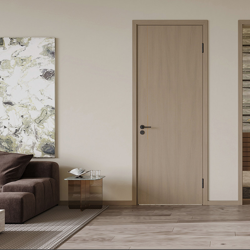 梦天木作 门卧室木门室内门免漆木门静音单开门隐性房间门2p21