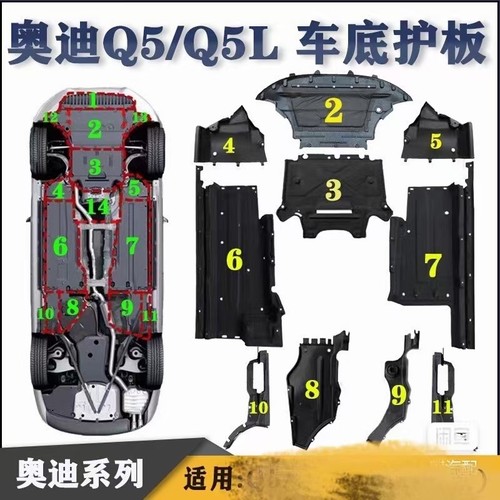 奥迪Q5 车身护板 底护板 发动机护板 变速箱护板 车身底盘护板