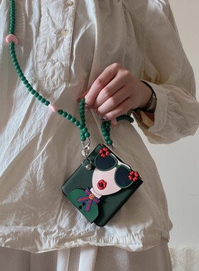 墨镜女神适用摩托罗拉motorazr50/40ultra手机壳折叠屏OPPOfindN2/N3flip轻奢女vivoXflip斜挎绳小米MIXFlip2