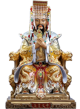 铜雕玉皇大帝摆件王母娘娘神像