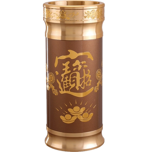 招财香筒 装香的香桶 香筒 家用 供奉装香筒供佛储香筒财神爷供具