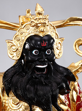 小众高货赵公明财神骑虎像 纯铜武财神赵公明神像 供奉 招财五路