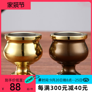 円通仏具、仏陀用の小さなワインカップ、神のための関公家庭用真鍮ワインカップ、神のための礼拝用品、ワインカップ