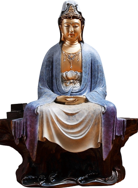 禅定自在观音摆件铜供奉工艺