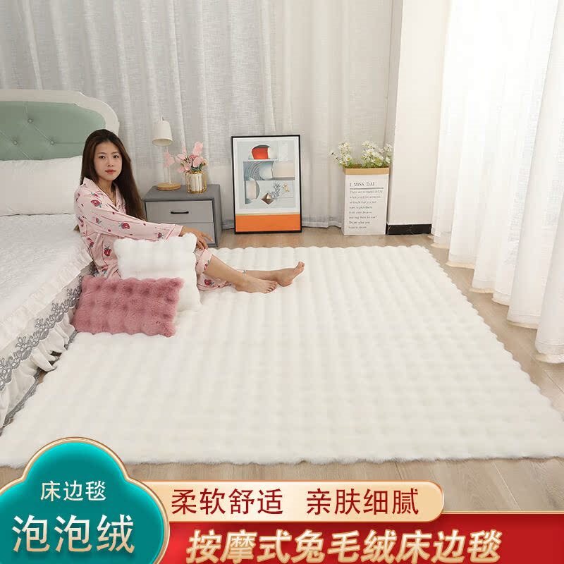 地毯卧室床边毯ins客厅茶几毯房间坐垫毛绒网红地垫厨房阳台入户