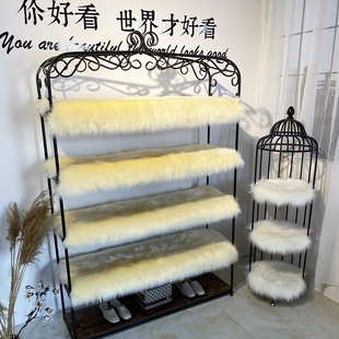 毛毛地毯长毛绒服装店货架毛垫商铺装饰桌垫橱窗垫鞋店柜台垫展台