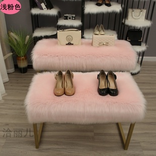 喝茶直播桌子毛垫长毛专用午睡毛绒地垫子毛绒脚垫家用免洗夏天