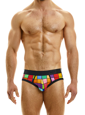 MODUS VIVENDI 立体囊袋彩色格子低腰柔软透气男士三角内裤08316