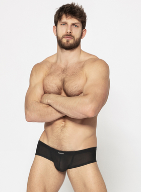 MANSTORE 微透性感平角内裤 立体囊袋奢华丝滑低腰无痕 2-06194