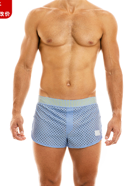 MODUS VIVENDI 透气网眼棉两侧纽扣高叉低腰男士运动短裤06061