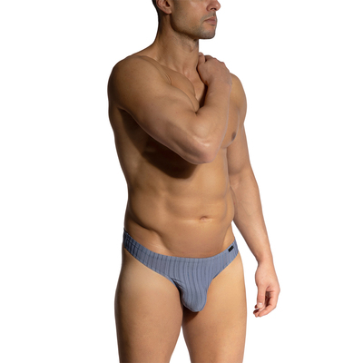OLAFBENZ丝滑条纹男士丁字内裤