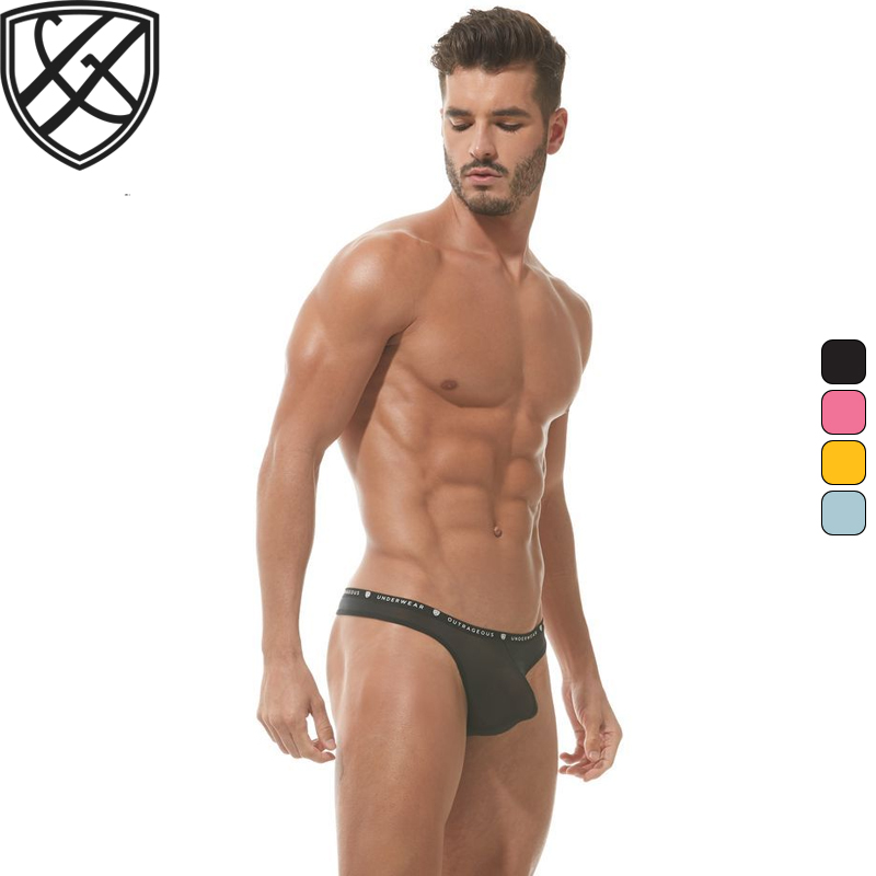 立体囊袋低腰柔软透视丁字内裤