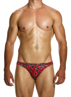 MODUS VIVENDI 立体囊袋奢华亮片撞色豹纹低腰男士三角内裤 15416