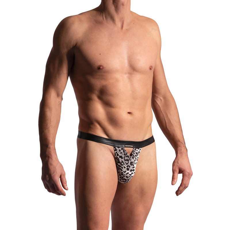 MANSTORE性感闪耀渐变豹纹丁字裤