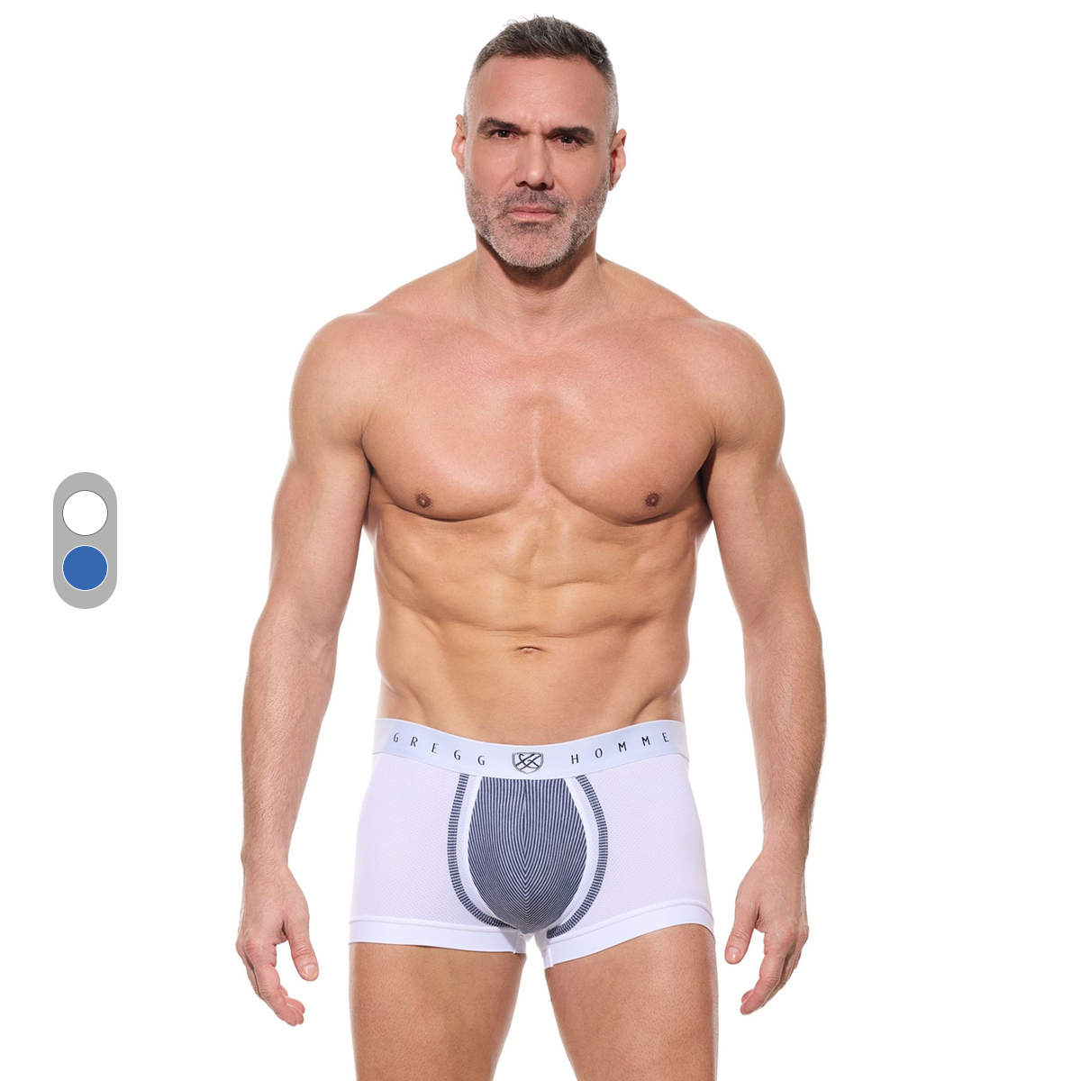 GREGGHOMME复古条纹网眼平角裤