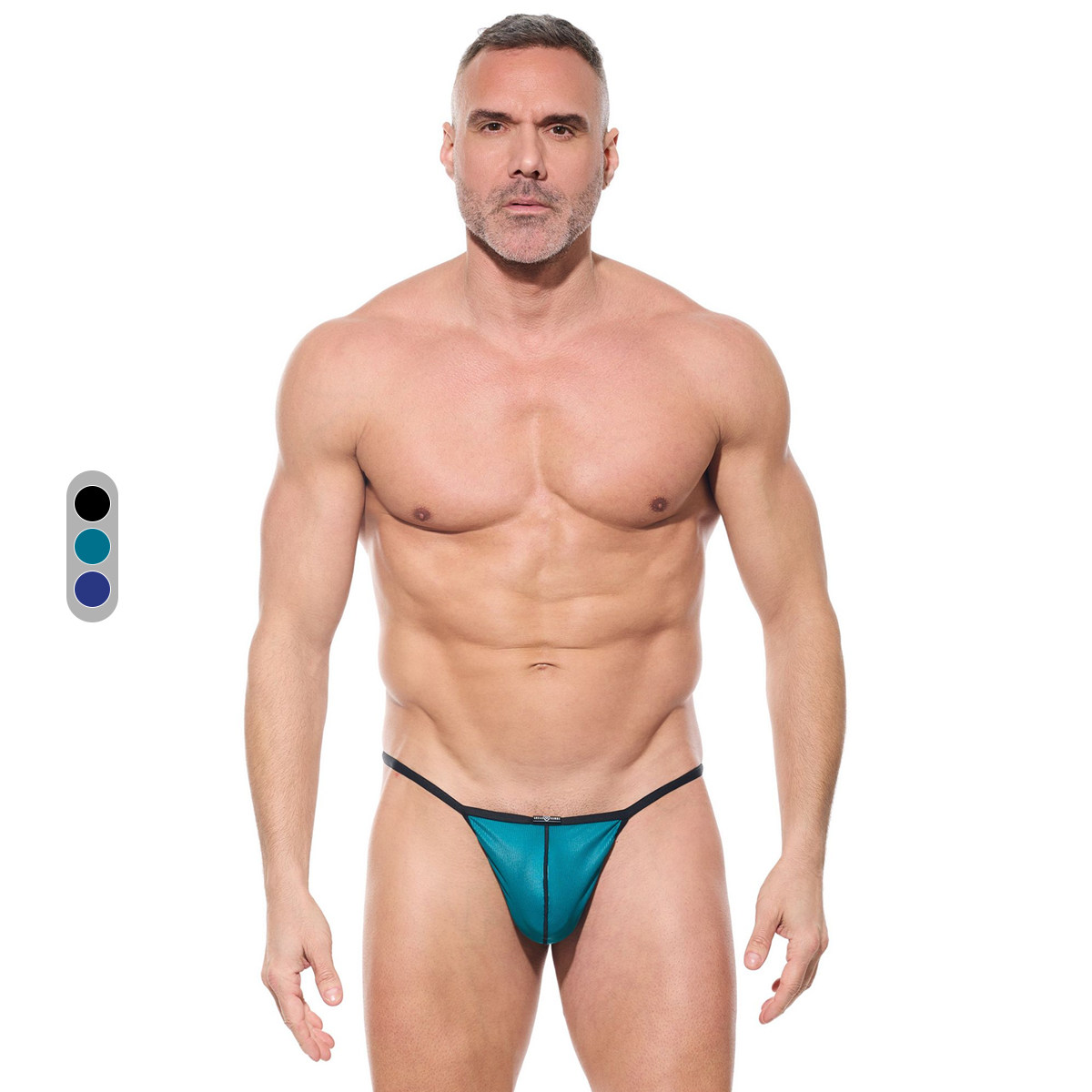 GREGG HOMME 复古闪耀罗纹男丁字裤 性感丝滑低腰透气运动 221014