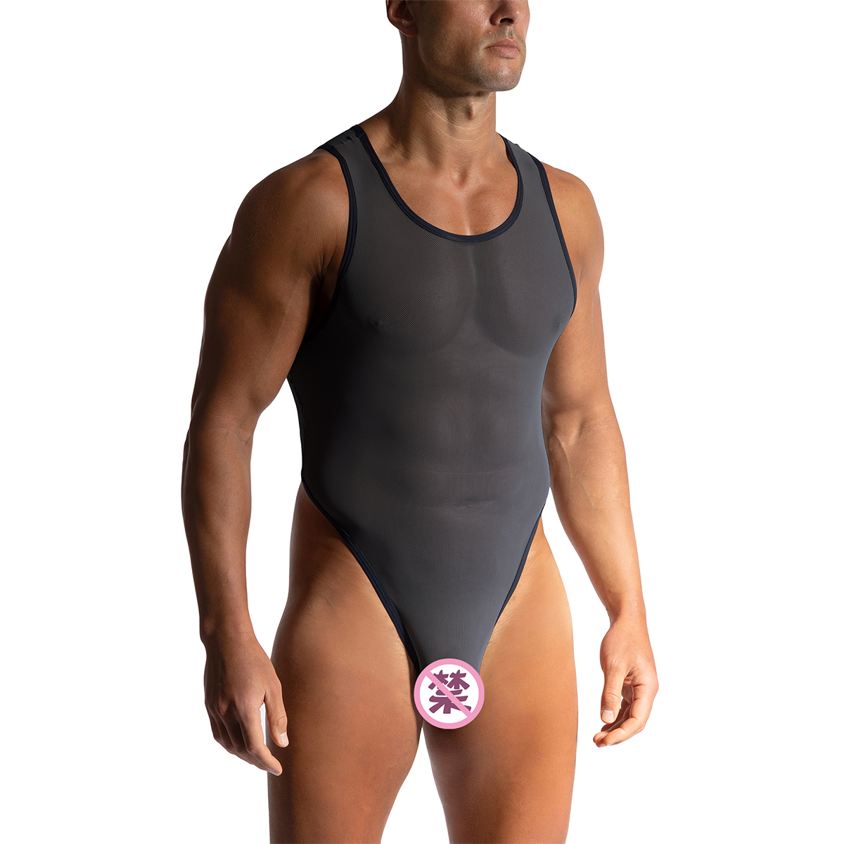 MANSTORE透视网眼连体丁字内裤