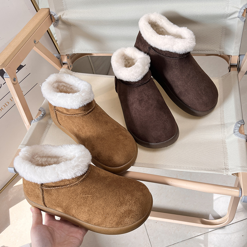 女厚底防滑加绒保暖棉鞋雪地短靴