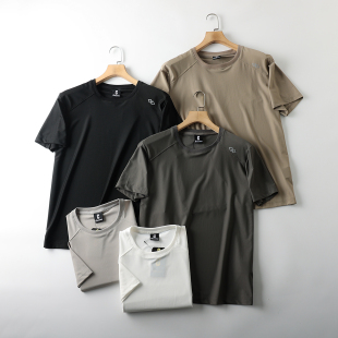 四面高弹 圆领健身休闲短袖 速干透气 男士 T恤 夏季 户外运动风