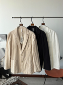 吸湿透气 棉麻混纺 秋季 新款 商务休闲苎麻西服 线下千元 男士 级