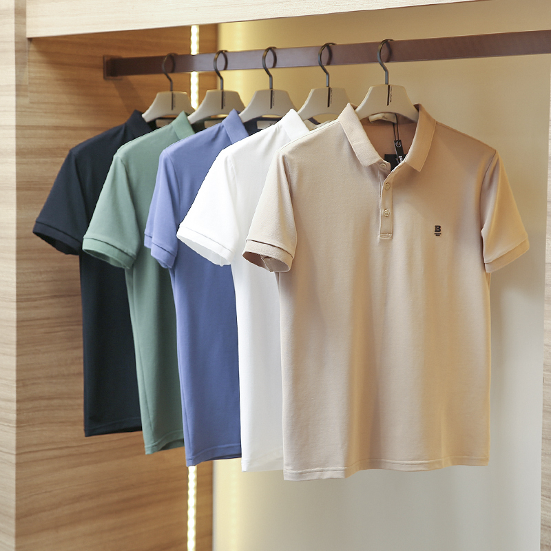 舒适透气冰爽珠地棉商务短袖T恤