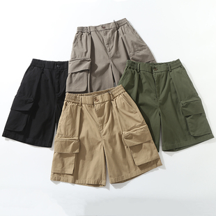 户外机能风！全棉纱卡面料！夏季新款男士多袋工装休闲五分裤短裤