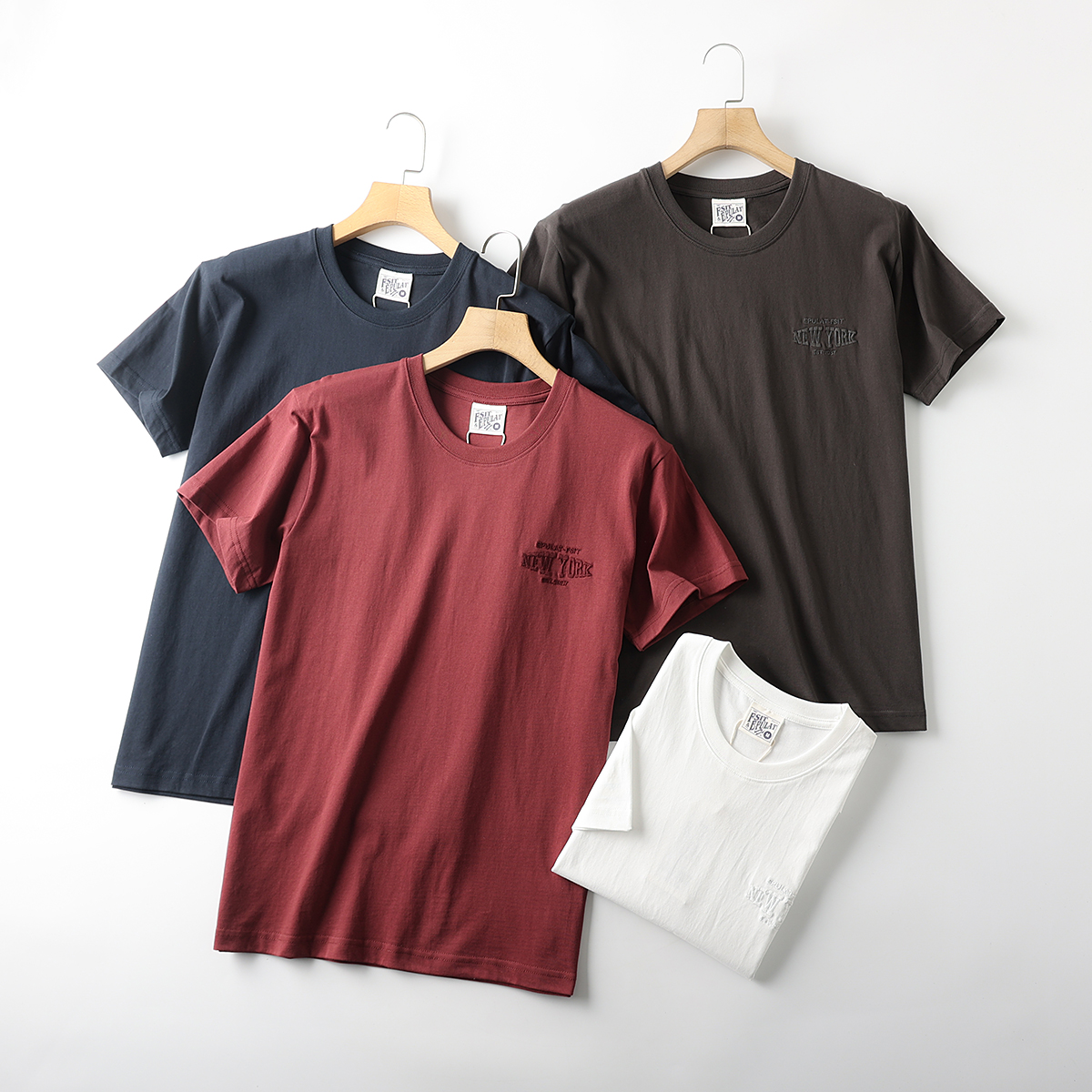 亲肤磨毛棉吸汗透气圆领短袖T恤