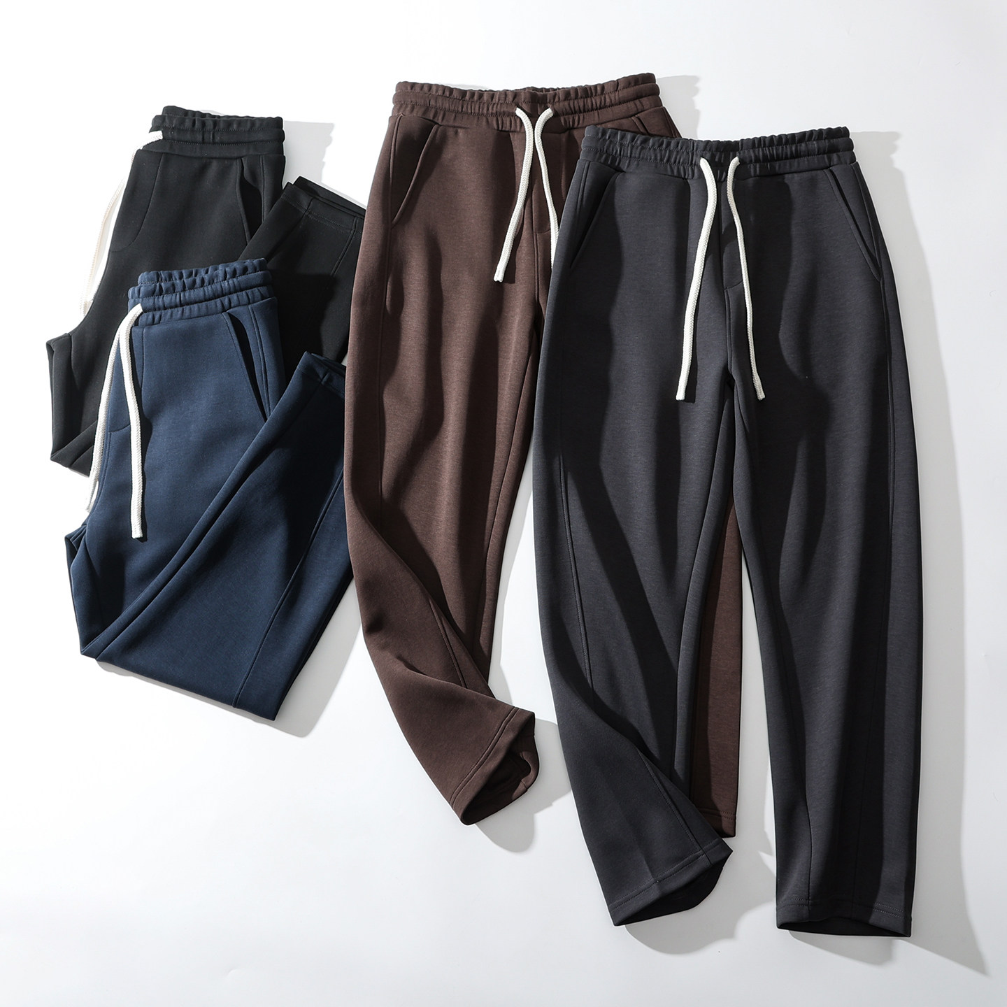 美式小弯刀！蜂窝五明治空气层！秋季新款男士纯色松紧腰休闲卫裤,男装,休闲裤,淘宝优惠券,粉丝福利购,淘宝优惠卷