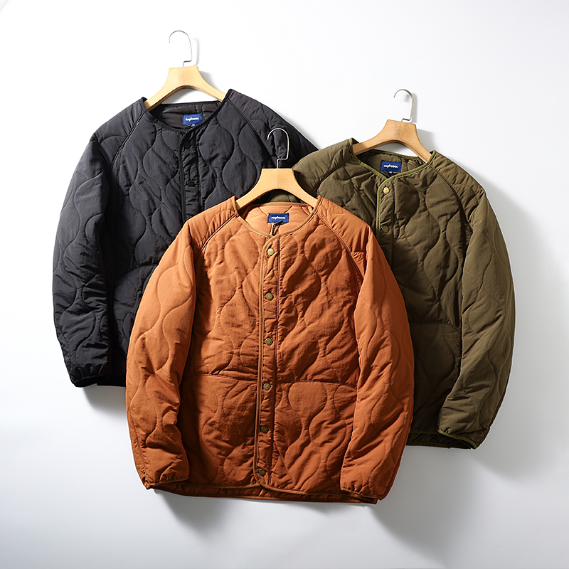 葫芦型科技衍棉无领轻薄保暖棉衣