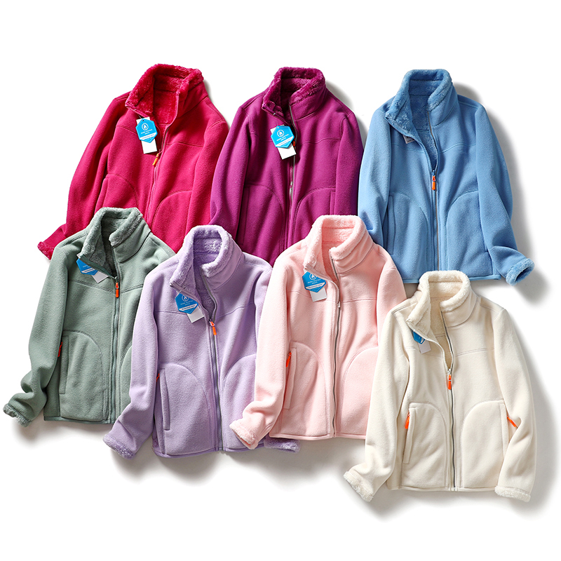 双面穿！加绒加厚保暖摇粒绒外套