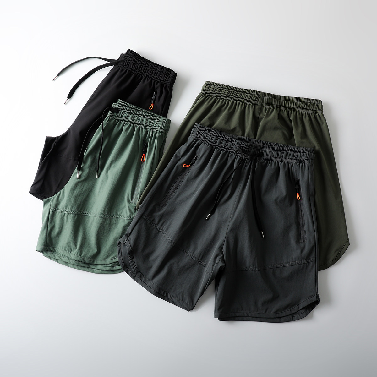 户外速干透气面料！夏季薄款男士松紧腰直筒运动休闲五分裤短裤潮,男装,休闲裤,淘宝优惠券,粉丝福利购,淘宝优惠卷