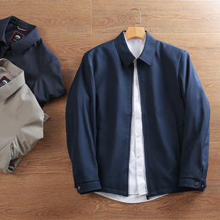 厅里厅气!轻商务!质感高级!春季新款男士行政通勤翻领夹克外套