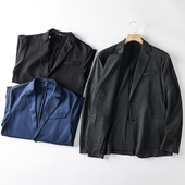 薄款 整箱好品 春季 顺滑抗皱 男商务休闲西服外套 高端针织面料