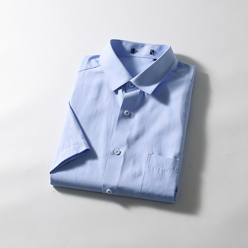 细腻亲肤透气商务通勤短袖衬衫潮